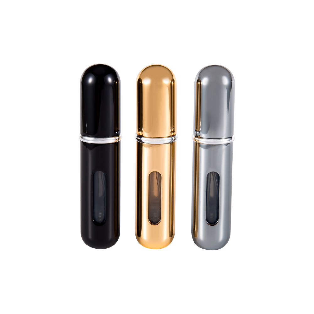 5 ML rundbunnet påfyll av parfymeflaske Aluminium Tilpassbar farge og logo