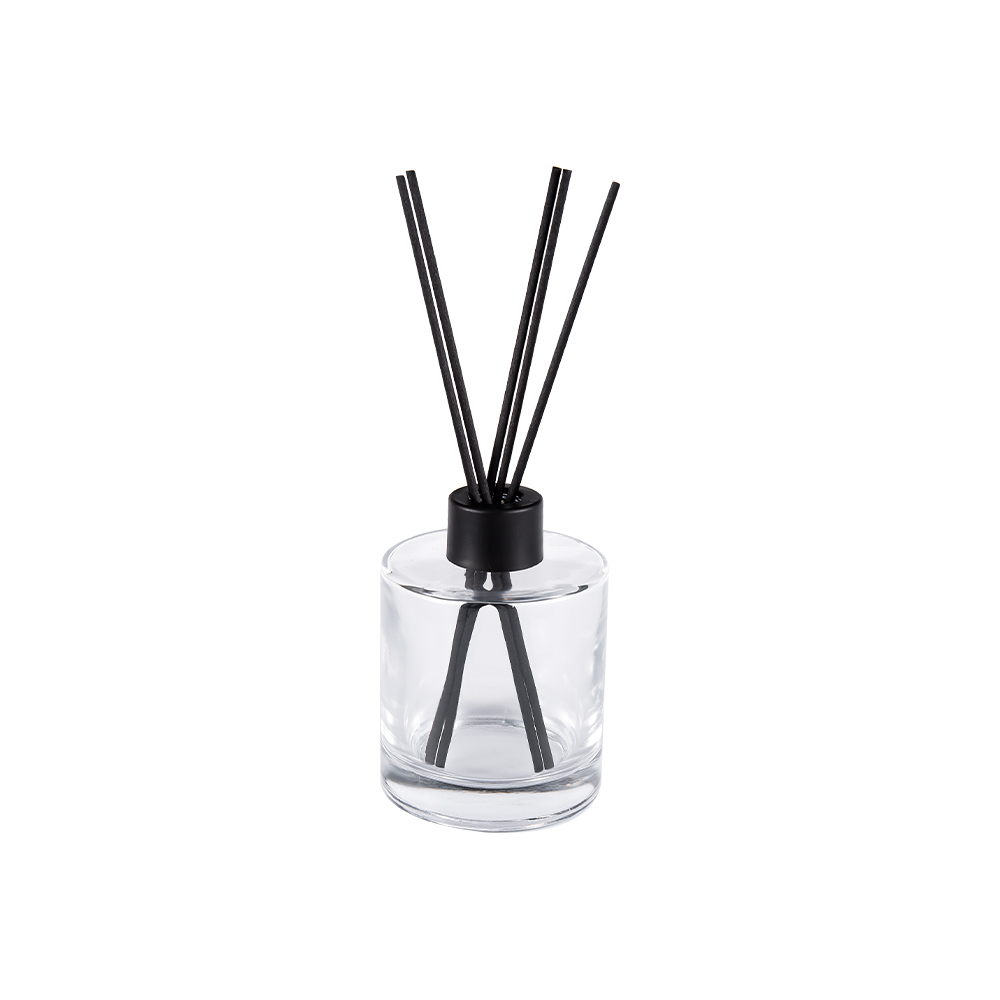 HJ-RX2109 sylindrisk flintglasssprederflaske Plast Aluminiumhette Fargefiberklistremerke