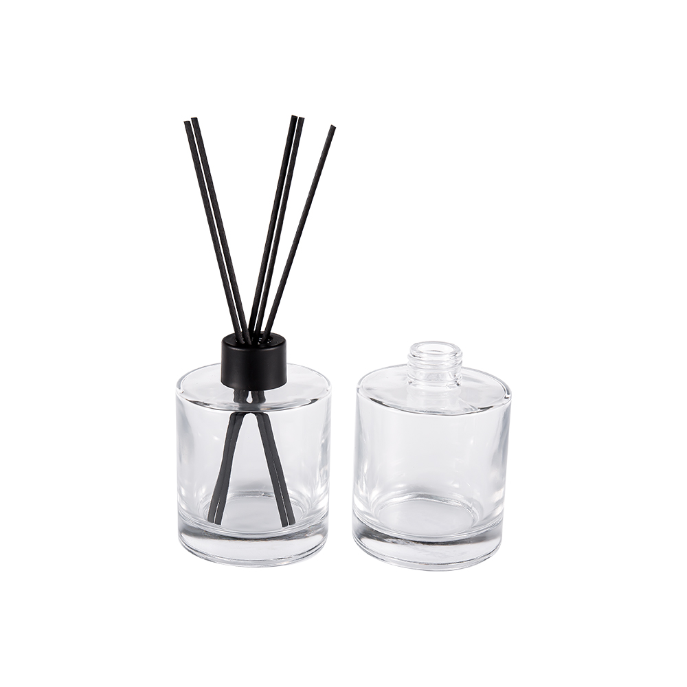 HJ-RX2109 sylindrisk flintglasssprederflaske Plast Aluminiumhette Fargefiberklistremerke