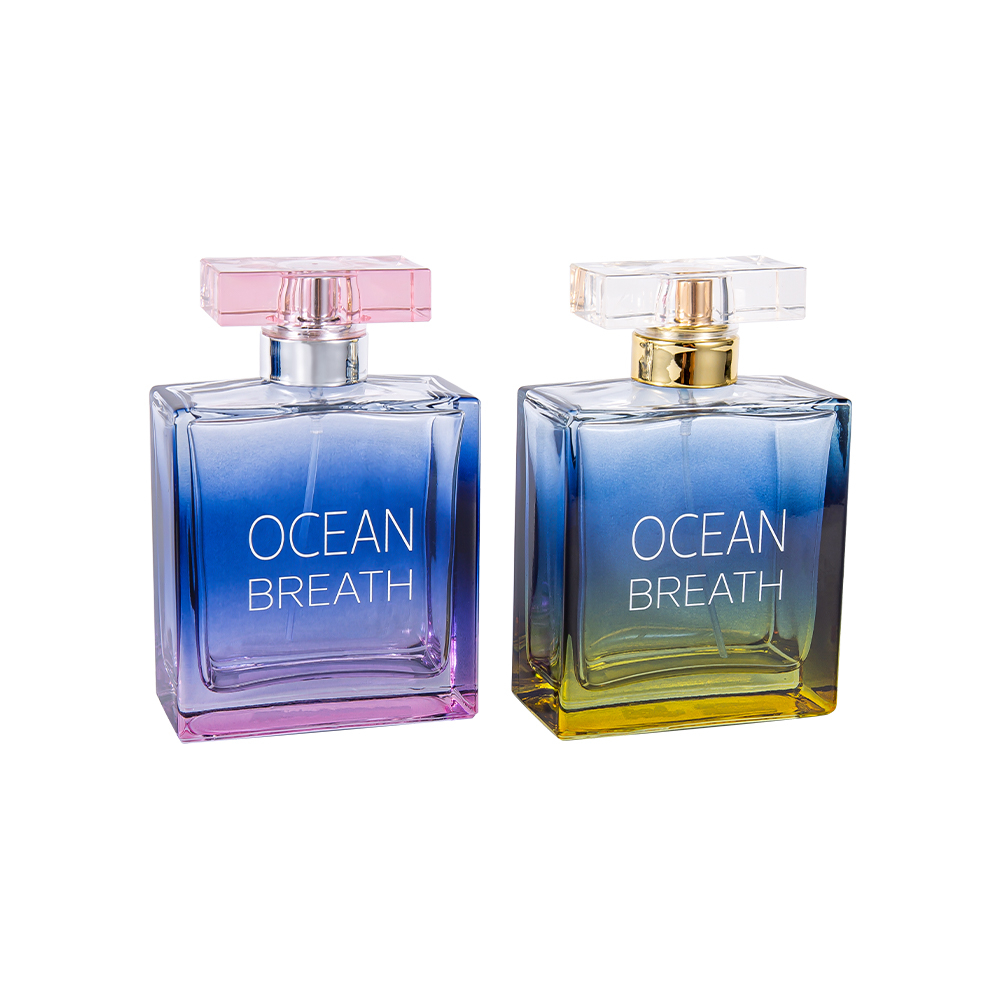 GC4375-WJ208 100 ml tofarget parfymeflaske i glass med Surlyn UV-belagt hette