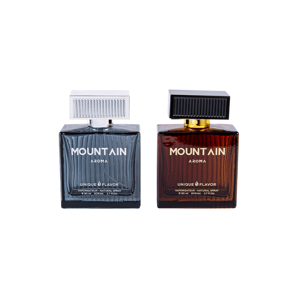 GC4311-WJ2092 80 ml vertikale striper glass parfymeflaske med ABS plast striper deksel