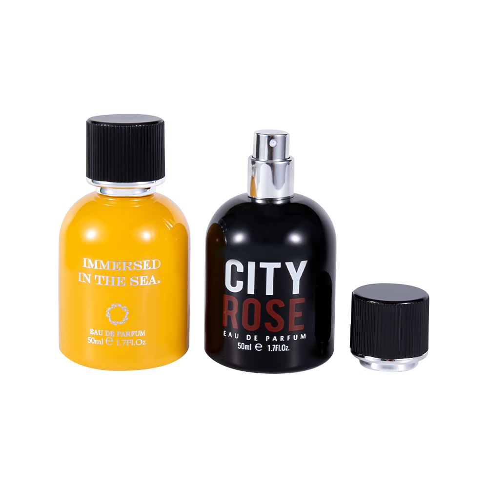 GC4464-WJ2339 50 ML splitter ny dekorativ glassparfymeflaske med svart parfymehette