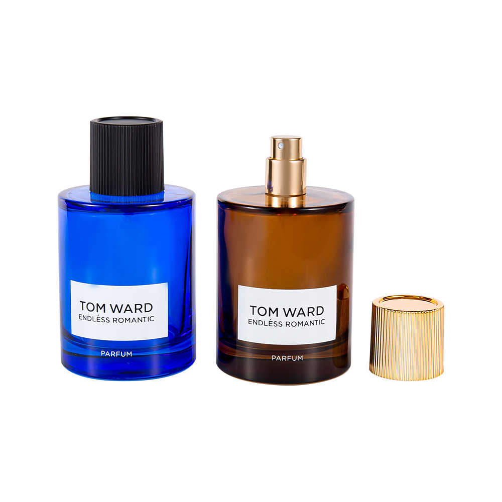 GC5178-WJ2623 100 ml engros glass parfymeflaske med stripet parfymehette